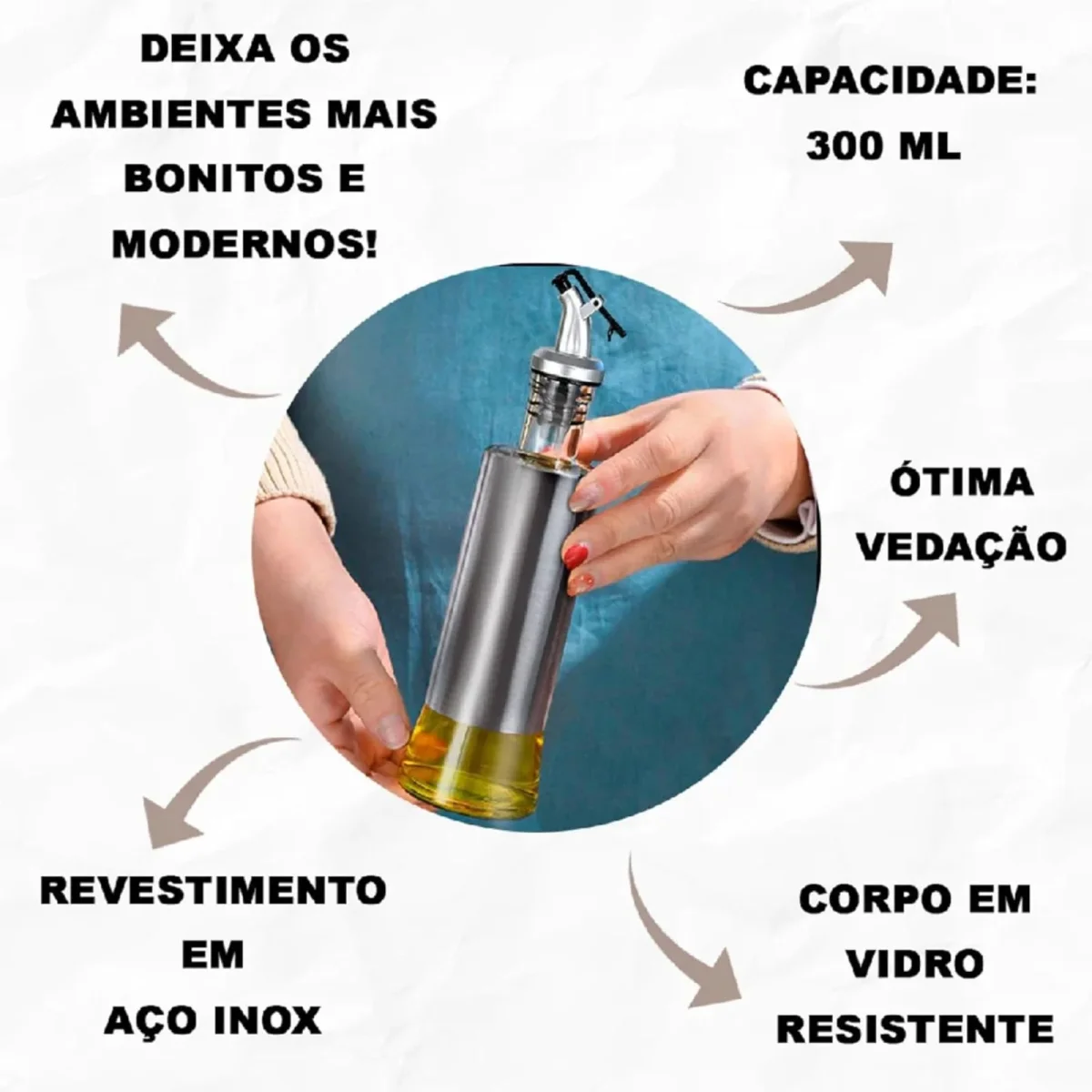 Dispenser de Temperos 300 ml Vidro com Inox - Image 5