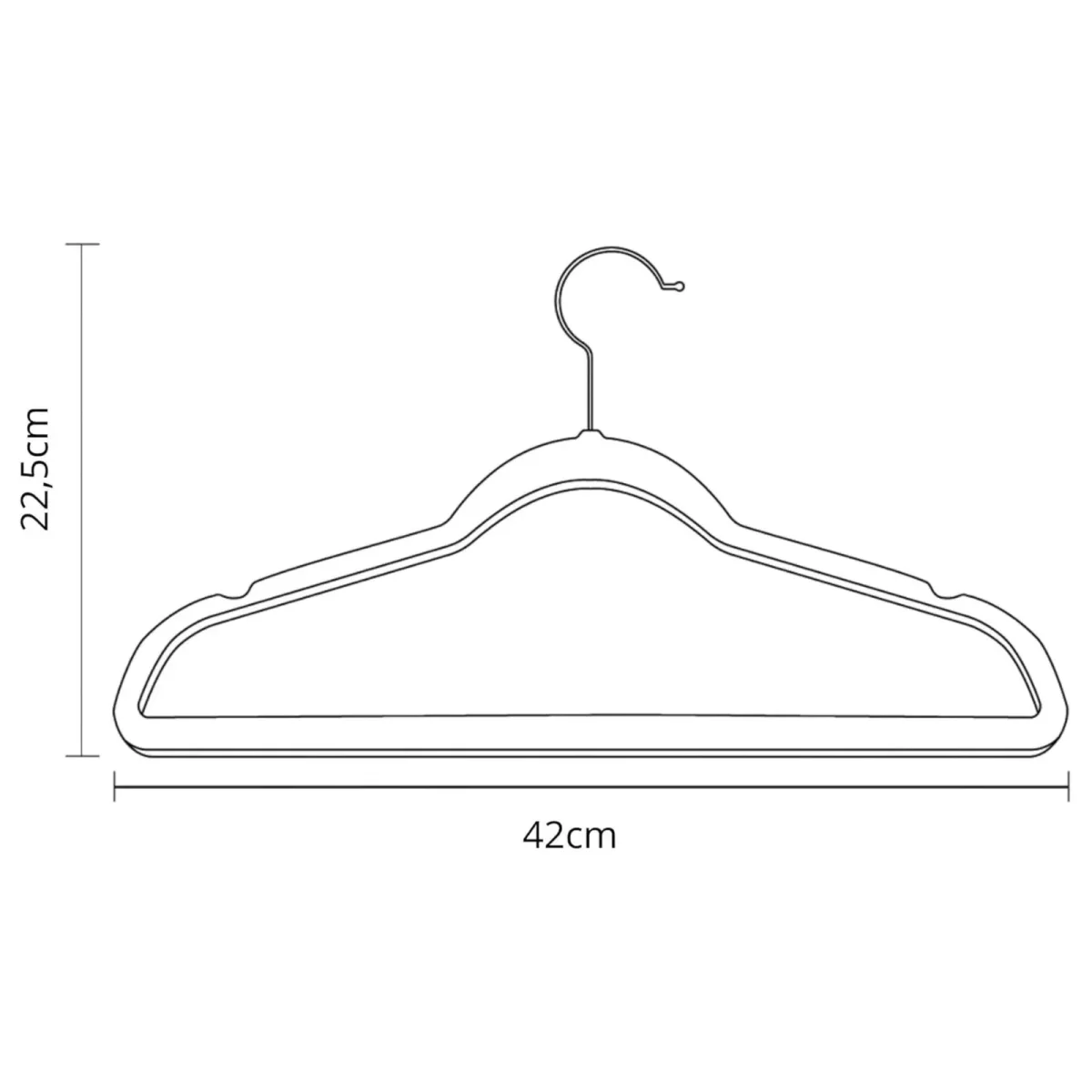 Kit 30 Cabides de Veludo Slim Adulto Antideslizante Ultrafino para Roupas Camisas Calças Vestido - Image 3