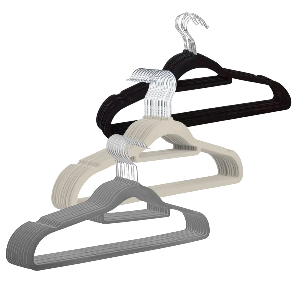 Kit 10 Cabides de Veludo Slim Adulto Antideslizante Ultrafino para Roupas Camisas Calças Vestido - Image 2