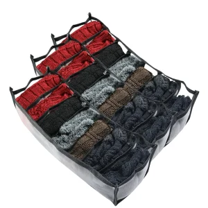 Kit 3 Colmeia Organizadora de Gavetas 7 Divisórias Organizadores para Roupas Íntimas Sutiãs Lenços