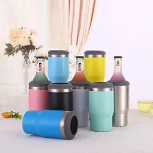 Copo Porta Cerveja Térmico Suporte Garrafa Térmica De Lata Latinha Latão Long Neck Aço Inox