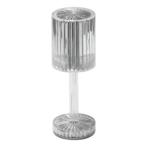 Luminária LED Abajur Acrílico Transparente Recarregável