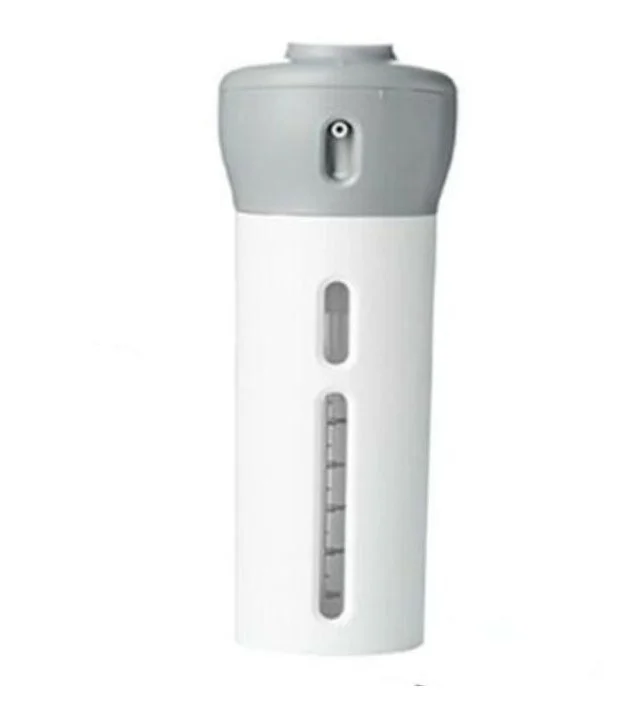 Dispenser 4 em 1 Pote Viagem Mala Shampoo Liquido Sabonete Cor:Cinza - Image 2
