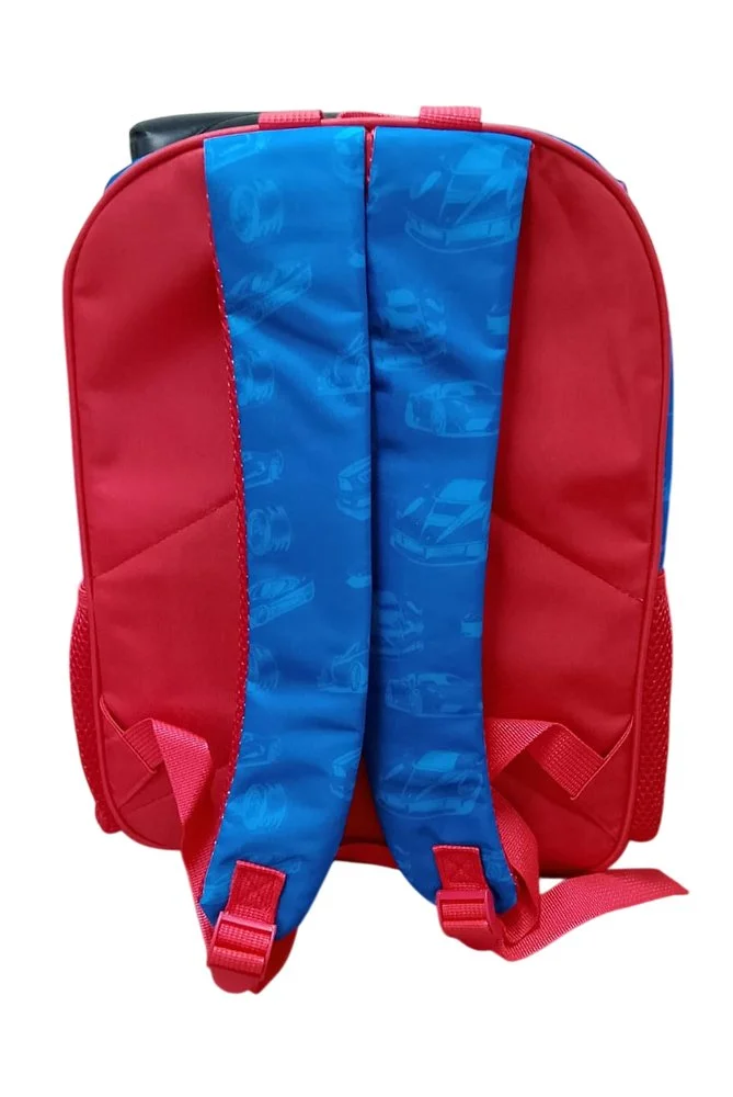 Mochila Infantil de Costa Carros Vermelha Menino Escolar - Image 3