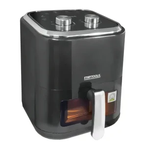 Fritadeira Elétrica Air Fryer Sem Óleo Preto 220v 5 Litros 1350W com Timer Desligamento Automático Cesto Removível