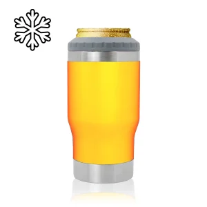 Copo Térmico Porta Lata Garrafa Long Neck Copo Abridor Cor:Laranja