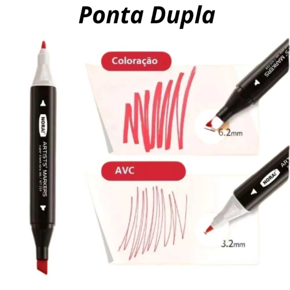 Estojo com 24 Canetas de Colorir Hidrográficas - Image 4
