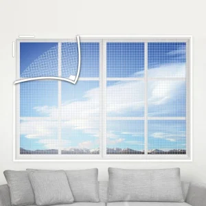 Tela Mosquiteiro Para Janela De Apartamento Removível Magnética Protetora Com Velcro Mosquito Mosquiteira (86x105cm)