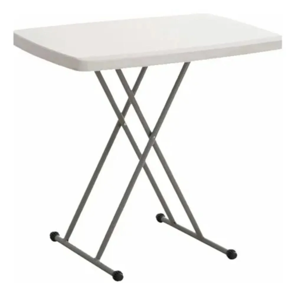 Mesa Dobrável Branca 80cm Multiuso com Altura Ajustável Resistente, Compacta e Ideal para Estudo, Refeição ou Trabalho - Image 2