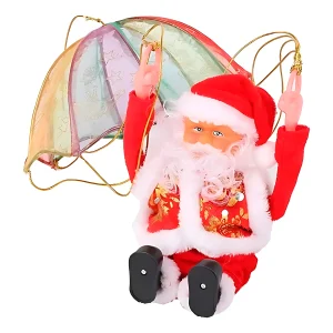 Papai Noel Paraquedista Decoração Natalina Ornamento