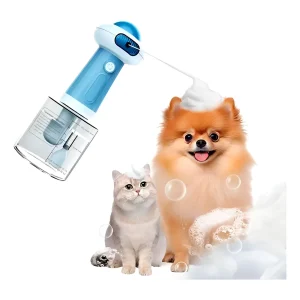Dispenser para Shampoo Espuma de Banho Automático Cães Cor:Azul