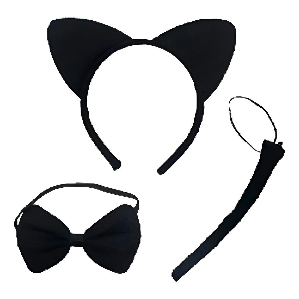 Kit Fantasia Tiara Temática 3 Peças Festa Carnaval Personagem:Gatinho