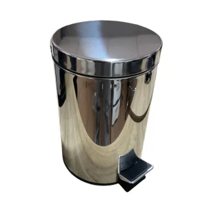 Lixeira com Pedal 3 Litros Inox Escovado Balde Removível para Banheiro Cozinha