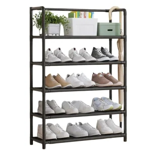 Sapateira Vertical 5 Prateleiras 12 Pares De Sapatos Calçados Aço Cromado Luxo Desmontável