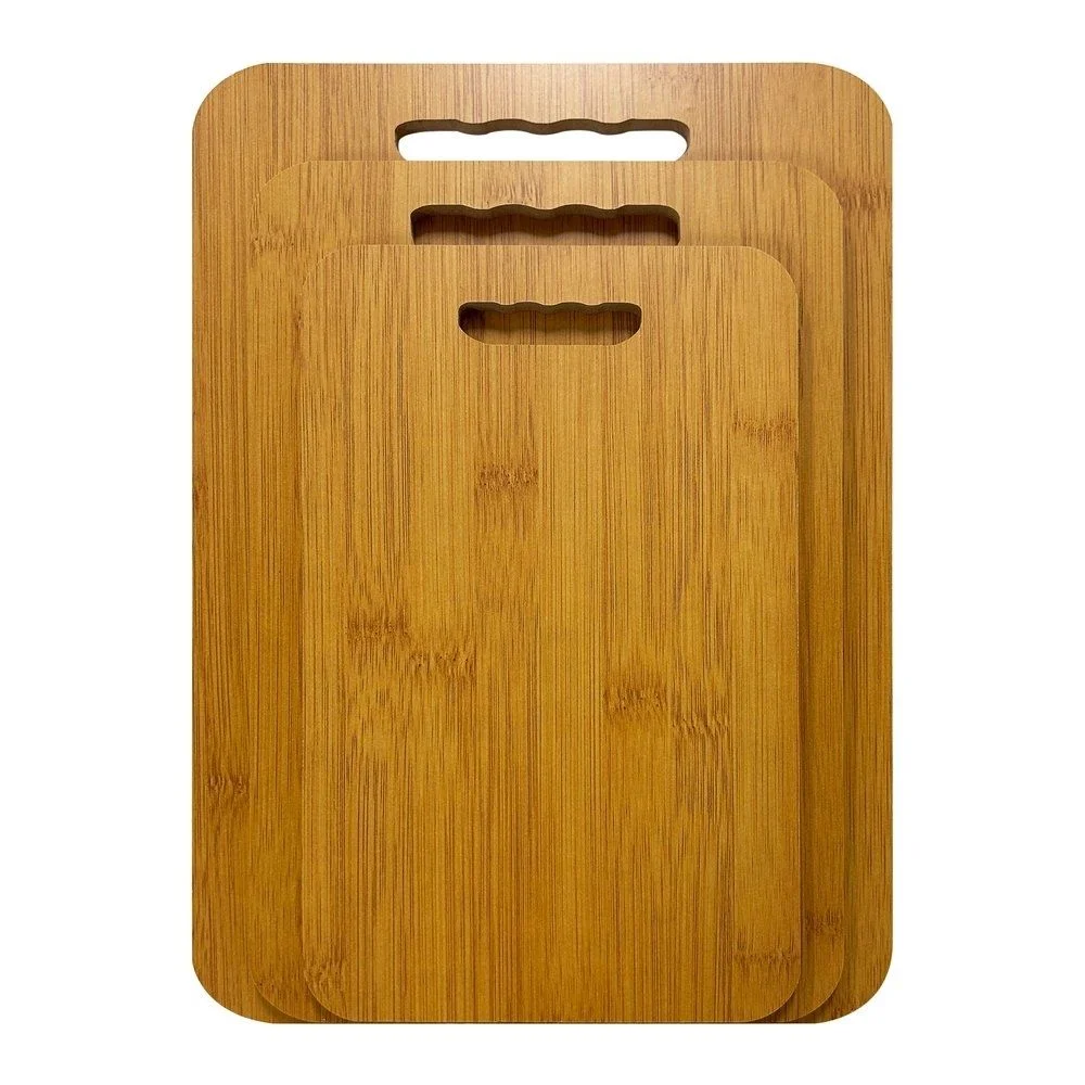 Kit 3 Tábua de Corte Madeira MDF Retangular Para Carne Churrasco Legumes Frutas - Image 3