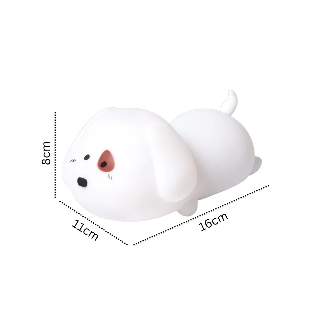 Luminária LED Cachorrinho Silicone Abajur de Mesa Touch USB Recarregável - Image 4