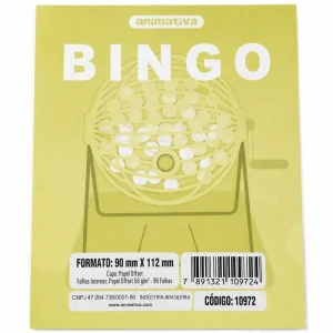 Cartela de Bingo 96 Folhas – Amarela