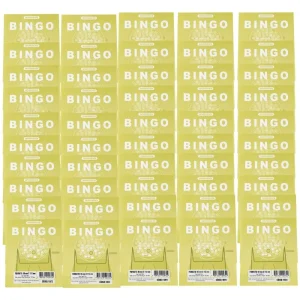 Kit 50 Cartela de Bingo 96 Folhas – Amarela