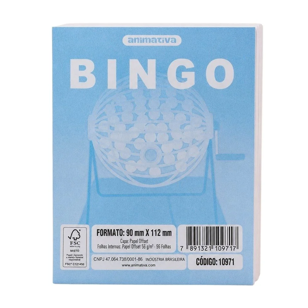 Kit 10 Cartela de Bingo 96 Folhas – Azul - Image 5
