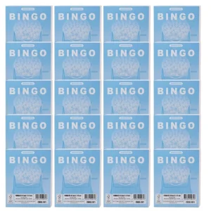 Kit 20 Cartela de Bingo 96 Folhas – Azul
