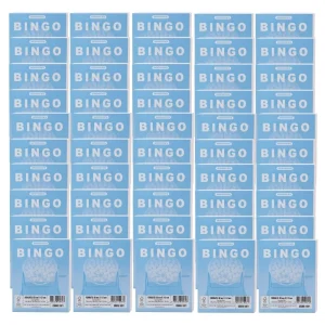 Kit 50 Cartela de Bingo 96 Folhas – Azul