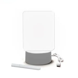 Luminária 3d Led Quadro de Mensagem Acrílico Usb com Caneta para Escrever