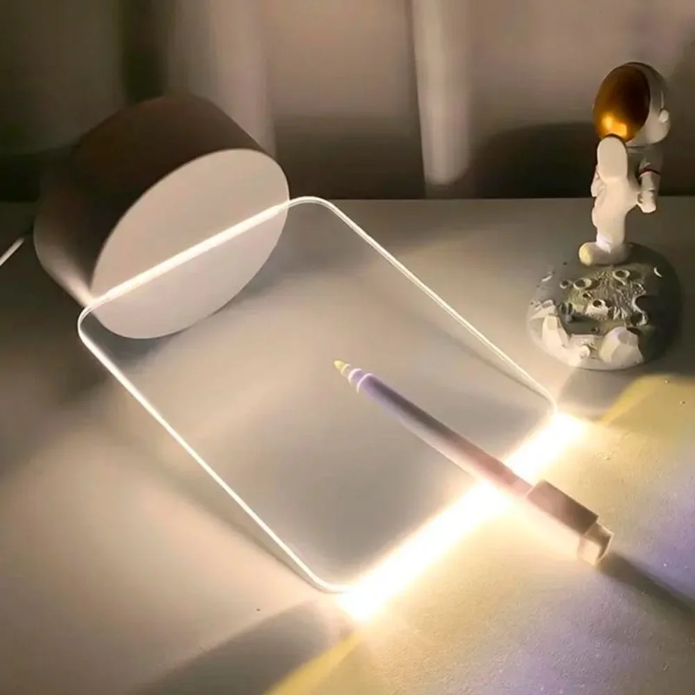 Luminária 3d Led Quadro de Mensagem Acrílico Usb com Caneta para Escrever - Image 4