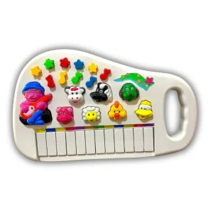 Piano Musical Infantil Educativo com Sons de Animais Fazendinha 12 Teclas
