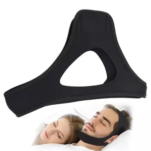 Máscara de Queixo Anti Ronco Ajustável Confortável para Sono Tranquilo