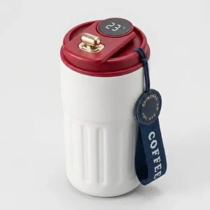 Copo Térmico Inox 420ml Display Led Temperatura Tampa Segura Anti Vazamento