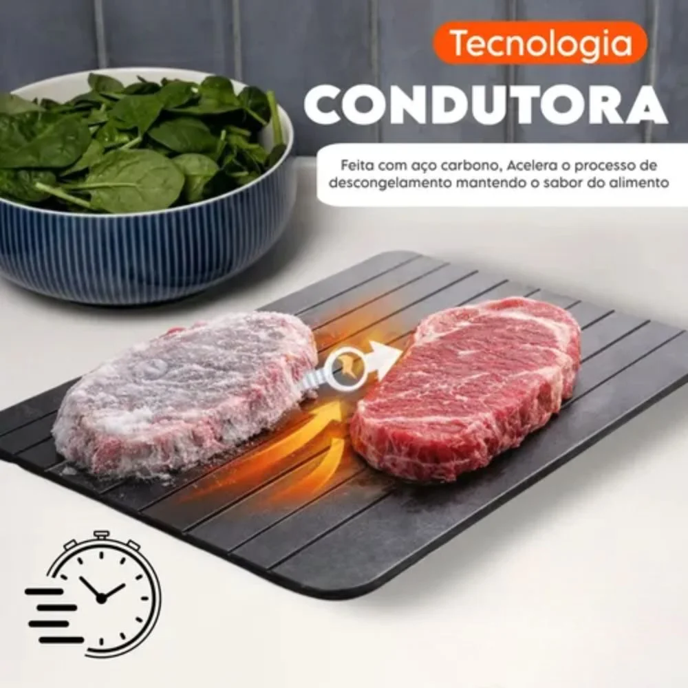 Tábua Mágica Descongelar Carne Rápido Alimentos Sem Microondas Antiaderente - Image 5