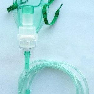 Máscara oxigénio adulto com nebulizador e tubo flexível