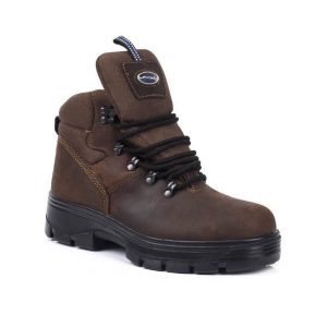 Bota de trabalho, pele nobuck, castanha | X6