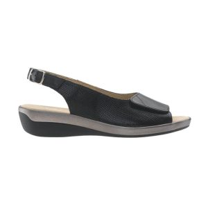 SANDÁLIA COMFY C/FIVELA+VELCRO BLACK TAM 38