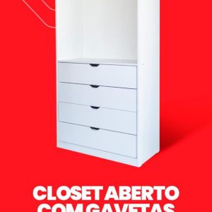 Closet Aberto Com Gavetas