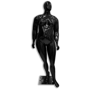 Manequim De Fibra Feminino Plus Size Preto Brilhante