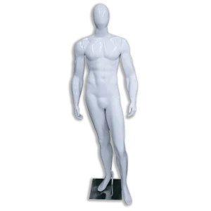 Manequim De Fibra Masculino Bombado Cabeça Ovo Branco